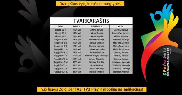 TV3 eteryje - Pasaulio vyrų krepšinio čempionato karštinė